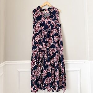 Crown and Ivy XXL navy black pink dress floral
